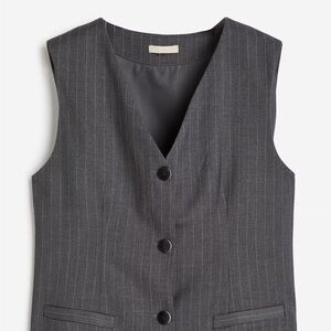 H&M Gray Pinstripe Vest Top
